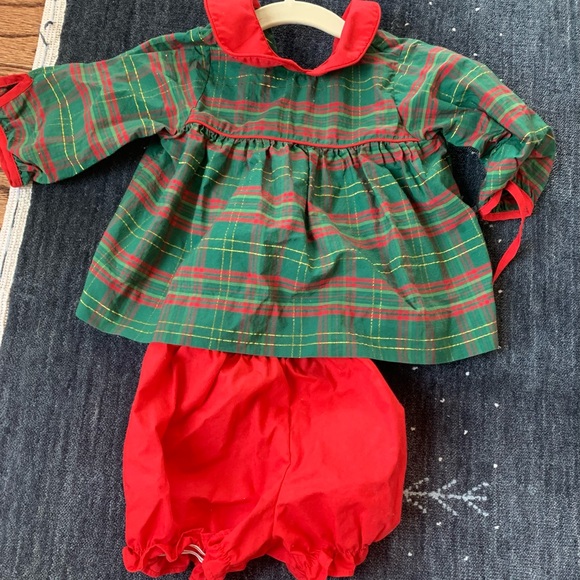 Christmas Smock- girls 6 months- Classic Whimsy - Picture 2 of 3